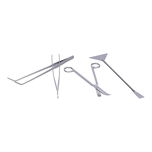 4-in Aluminium Alloy Aquarium Aquascaping Tools Kit for Plant with Ergonomic Design and Options