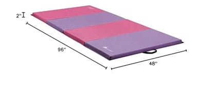 HI-MAT Gymnastics Mat, 2" or 3" Thick 4' x 6'/4' x 8' Tumbling Mats Folding Exercise Mat with Carrying Handles