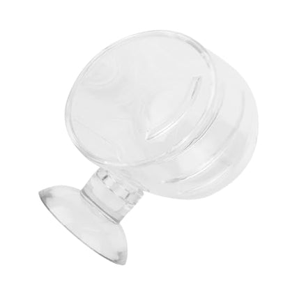 Aquarium Feeding Cup Fish Feeder Glass Acrylic Suction Cup Container for Freshwater Saltwater Tanks with Premium Suction Red Live Food Feeder (Acrylic) - size: Acrylic cup