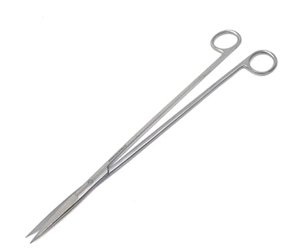 A2Z-Aquascaping Maintenance Tools Accessories,Anti-Rust Stainless Steel Tweezers Scissors Spatula for Aquarium Tank Clean, Fish Tank, Bonsai, Algae Scrapers (12" Scissors - Straight - Silver) - size: 12" Scissors - Straight - Silver