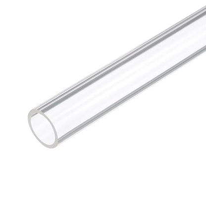 18" Clear Plastic Rigid Pipe 16mm ID x 22mm OD (5/8" ID x 7/8" OD) Acrylic Round Tubing, [for Plumbing, Hydraulics, Pneumatics, Aquarium] - size: 0.625" x 0.875"
