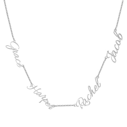 10K/14K/18K Solid Gold Name Plate Necklace,Real Gold Customized Name Necklace with Birthstone for Women,Personalized 1-4 Nameplates Necklaces Birthday for Her Girls - color: Style 9:4 name