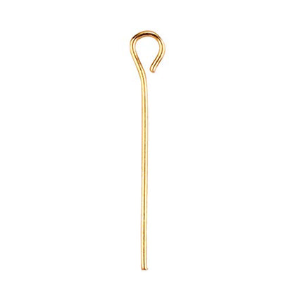 BEADIA Open Eye Pins Gold Head Pins for DIY Jewelry Making 20mm 500pcs - color: Gold, size: 20mm
