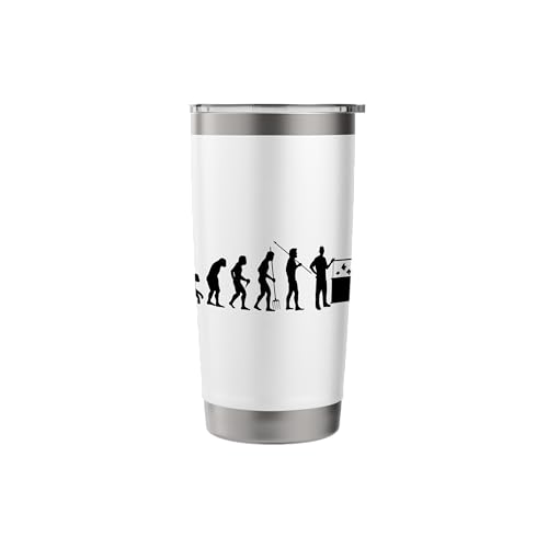 Fish Farmer Evolution Fish Holder Gift Fish Friend Stainless Steel Insulated Tumbler - color: White