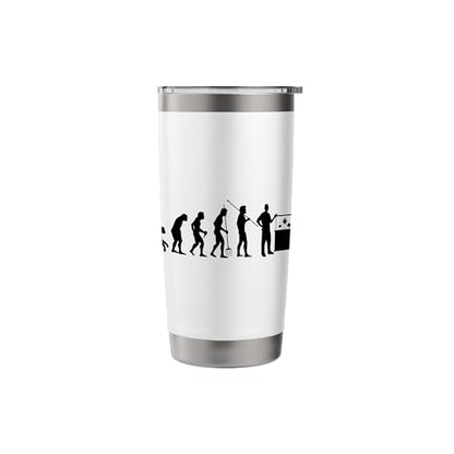 Fish Farmer Evolution Fish Holder Gift Fish Friend Stainless Steel Insulated Tumbler - color: White
