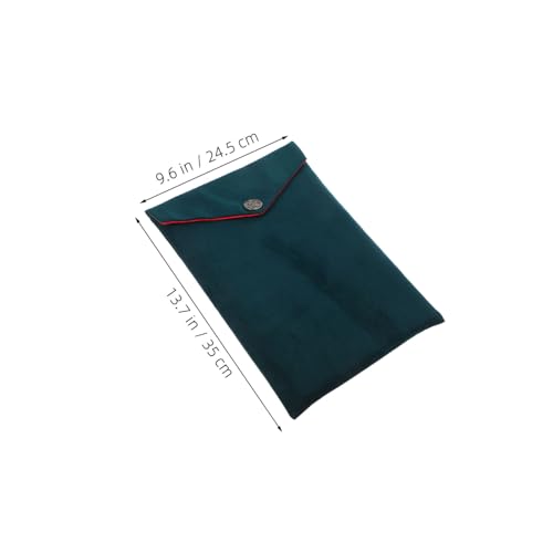 Buddhist Text Bag Chinese Style Scriptures Storage Pouch Velvet Fabric Bible Carrying Case for Religious Books Sundries Organizer in Dark Green