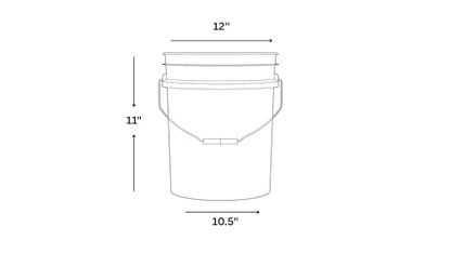 House Naturals 3.5 Gallon Food Grade Orange Bucket Pail with Black Air-Tight Screw on Lid (Pack of 2) BPA Free Made in USA containers