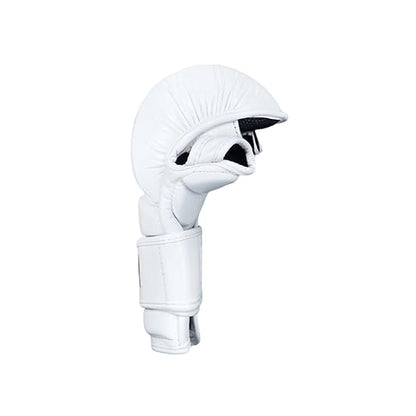 Vali Lancer Leather Hybrid MMA Sparring Gloves 7oz - color: White, size: 7oz