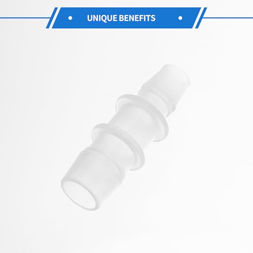 4pcs Plastic Hose Barb Fitting 1/2" to 3/8" Barbed Splicer Mender Joint Adapter Aquarium Clear - size: 1/2"-3/8"