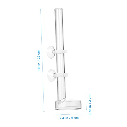 Shrimp, Acrylic Assembled Shrimp Feeder Tube Tray Integrated Feeder Kit for Fish Tank Aquarium Shrimp, 22x2x2cm