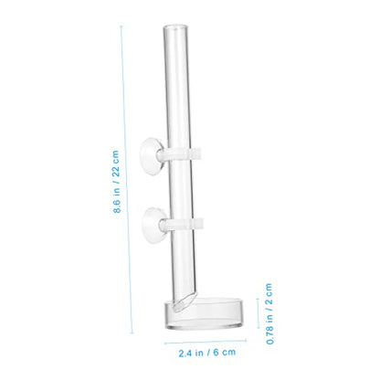 Shrimp, Acrylic Assembled Shrimp Feeder Tube Tray Integrated Feeder Kit for Fish Tank Aquarium Shrimp, 22x2x2cm