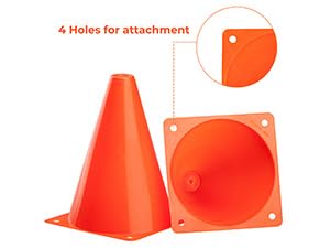 CARTMAN Agility Training Cones, Plastic Soccer Field Markers Indoor Outdoor for Events - style: 7" 12pk