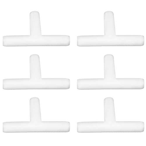 Plastic 1/8" ID Hose Barb Fittings, Equal Barbed Tee Pipe Connectors 3 Way Joint Splicer Mender Union Adapter for Boat Aquarium (Pack of 6) - size: 1/8 Inch