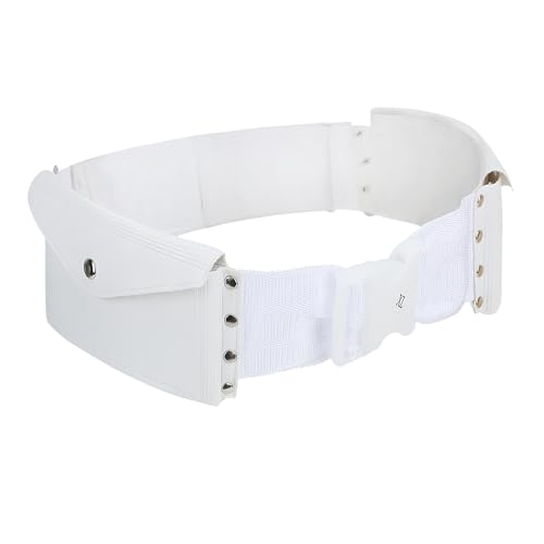 Ihram Hajj and Umrah용 벨트 조절 가능한 허리 벨트 포켓 2개 유니 아랍 무슬림 기도 허리 가방 패니 팩, 화이트., Hram Hajj Umrah Haji 허리 벨트