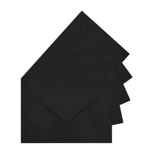 50 Pack 5x7 Black Envelopes for Invitations, A7 Envelopes Self Seal - color: Black, size: 5.24x7.24inches(50 Pack)