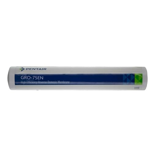 Pentair GRO-75EN RO Membrane 75 GPD with No Flow Control 4002575 – 1:1 Ratio High Efficiency TLC Encapsulated Reverse Osmosis Element with 1/4 Inch with Permeate Check Valve - size: 75 GPD No Flow Control