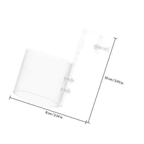Tofficu Fish Feeding Circle Acrylic Anti-Scatter Fish Food Feeding Ring Betta and Shrimp Aquarium Feeder with 80 Hook Design