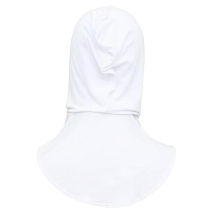 dPois Plain Ready To Wear Amira Hijab for Women Soft Muslim One Piece Instant Hijab Headscarf for Daily Wear - color: White