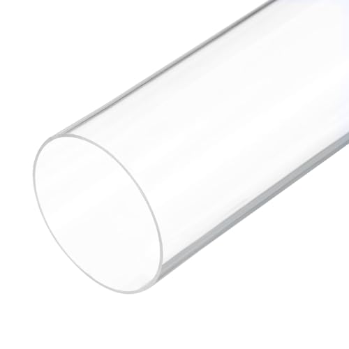 18" Clear Plastic Rigid Pipe 81mm ID x 85mm OD (3 3/16" ID x 3.3" OD) Acrylic Round Tubing, [for Plumbing, Hydraulics, Aquarium] - size: 3.1875" x 3.3"
