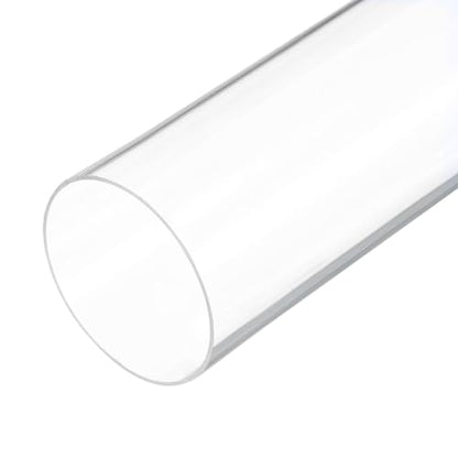 18" Clear Plastic Rigid Pipe 81mm ID x 85mm OD (3 3/16" ID x 3.3" OD) Acrylic Round Tubing, [for Plumbing, Hydraulics, Aquarium] - size: 3.1875" x 3.3"