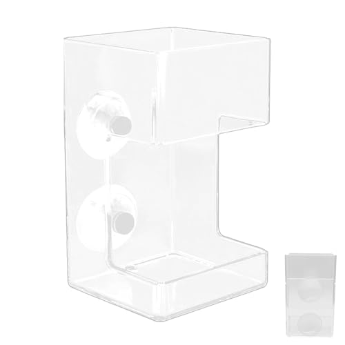 Betta Fish Feeding Tube - Clear Aquarium Feeder, Shrimp Feeder with Suction Cup | Transparent Fish Feeding Dish, Transparent Fish Feeder, Manual Betta Feeder, Fish Tank Feeding Tool for Aquatic Pets - size: square