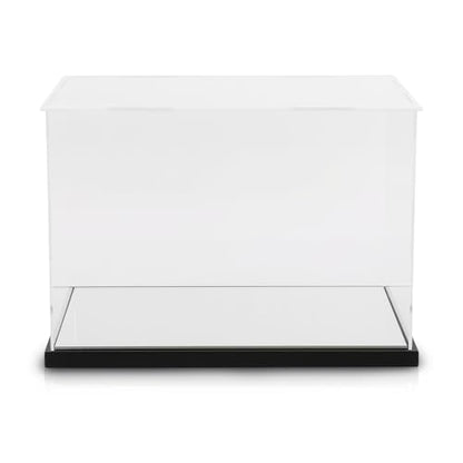 CHEDA Clear Boxing Glove Display Case, Acrylic Display case for Full Size Boxing Glove Storage Box, Glove Display Case Holder Showcase, Dustproof UV Protection Cabinet with Removable Mirror Base