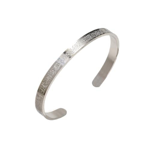DATOA Islamic Jewelry Gifts for Women Allah Gold Bangles Bracelets Arabic Cuff Bracelet for Women Men Islam Eid Ramadan New Year Gifts - style: Rugby