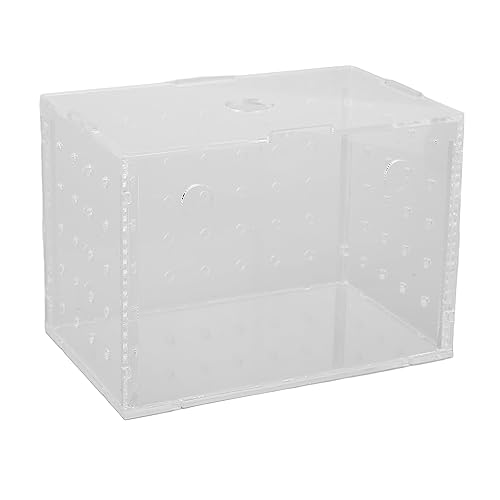 Fish Breeder Box, Aquarium Fish Breeding Box with Suction Cups, High Transparency Acrylic Hatchery Incubator Tank for Baby Fish Shrimp Clownfish Isolation and Rearing (11 * 7 * 8CM) - size: 11*7*8CM