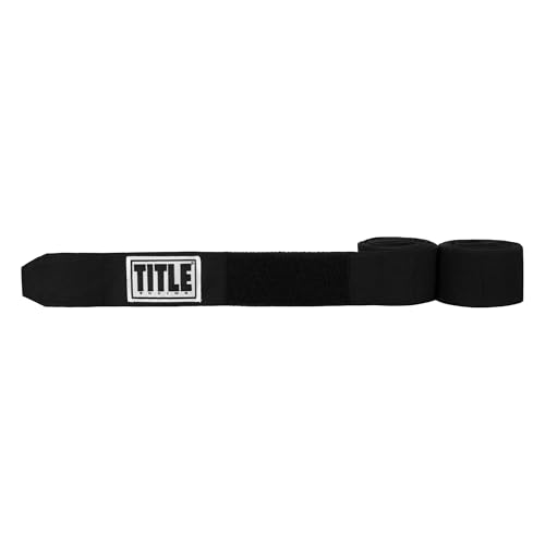Title Boxing 세미 엘라스틱 533.4cm(210인치) 엑스트라 롱 핸드 랩: 복싱 랩, 복싱 글러브를 위한 핸드 랩, 복싱 핸드 랩, 복싱 장비, 손목 랩 복싱, 엑스트라 롱 핸드 랩 - size: 대형
