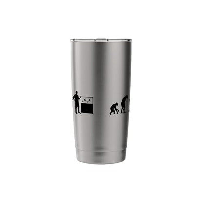 Fish Farmer Evolution Fish Holder Gift Fish Friend Stainless Steel Insulated Tumbler - color: Brushed Steel