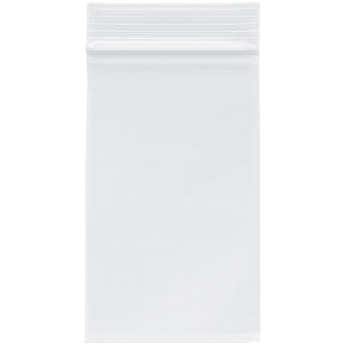 Plymor 3 x 5 inch, 2 Mil Zipper Reclosable Bags (Pack of 200) | Plastic poly bags for jewelry, beads, rings, earrings, pills, vitamins, spices, coins, screws & small parts - size: 3" x 5" (200 Count)