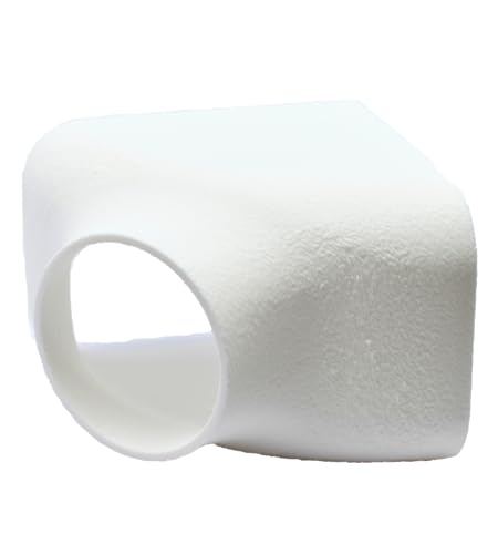 REEFSHAPE - Aquarium Corner Plug Underground Tunnel | Fish & Shrimp Hideout for Aquariums | Unique Underground Viewing Tunnel | Made in USA (Corner Plug, White) - color: White