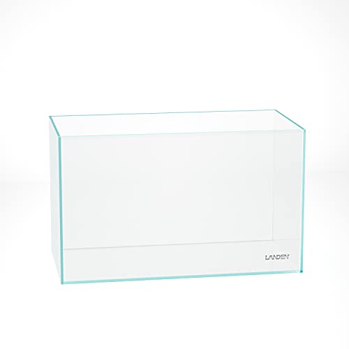 60P 16 Gallon Rimless Low Iron Glass Aquarium Tank, 23.6" L x 11.8" W x 14.2" H, 6mm Ultra Clear Fish Tank with Nano Foam Leveling Mat - size: 16Gal W23.6×D11.8×H14.2 in(60x30x36cm)