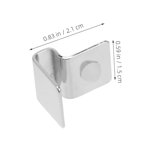 POPETPOP 8pcs Stainless Steel Fish Tank Lid Clips Aquarium Cover Holders for Rimless Glass Tanks Easy Installation Enhanced Stability Prevents Cracking Shifting