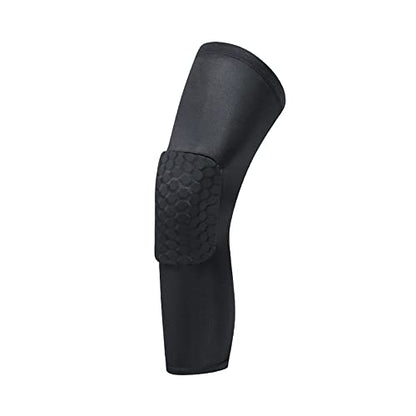 Breathable Basketball Shooting Sport Safety Kneepad Honeycomb Pad Bumper Brace Kneelet Protective Knee pads rodilleras - color: Black, size: Small