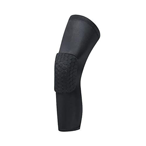 Breathable Basketball Shooting Sport Safety Kneepad Honeycomb Pad Bumper Brace Kneelet Protective Knee pads rodilleras - color: Black, size: X-Large