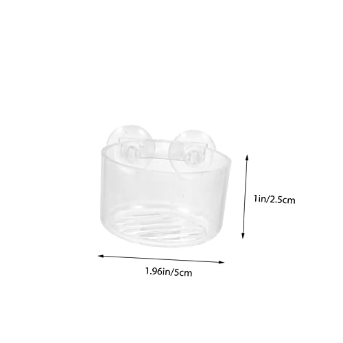 BESPORTBLE 4pcs Acrylic Feeding Cups for Aquariums Transparent Shrimp Feeder Dishes with Suction Cup Design Easy to Install Promotes Healthy Eating for Fish and Shrimp