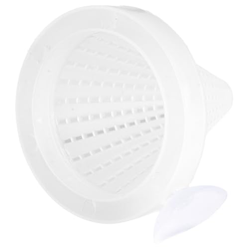 Anti-Spill Fish Tank Feeding Ring Strong Suction Cup Red Worm Feeder for Small Fish Betta Guppy White One Size