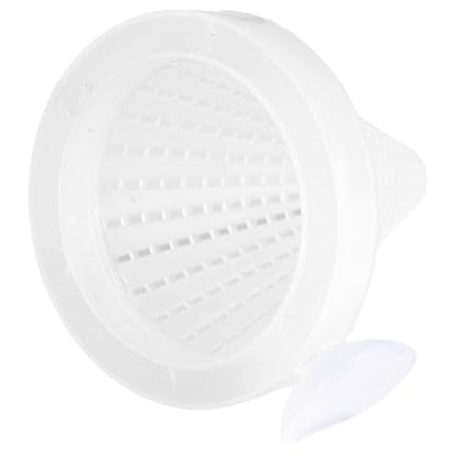 Anti-Spill Fish Tank Feeding Ring Strong Suction Cup Red Worm Feeder for Small Fish Betta Guppy White One Size