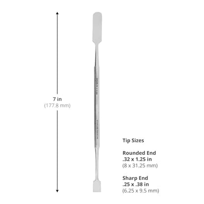 Excelta Double-Ended Spatula, Stainless Steel, 7 Inches | Versatile Tool for Potting, Scraping, and Mixing Epoxy, Intermediate - size: 1 Count (Pack of 1), style: Stainless Steel, 343