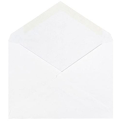 JAM PAPER A2 Invitation Envelopes with V-Flap - 4 3/8 x 5 3/4 - White - 50/Pack - color: White V-flap, size: A2