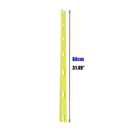 Agility Training Cone Plastic Sports Cone Set Adjustable Height Agile Cone, 6 Training Cones and 6 Marking Rods