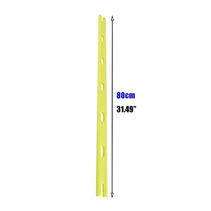 Agility Training Cone Plastic Sports Cone Set Adjustable Height Agile Cone, 6 Training Cones and 6 Marking Rods
