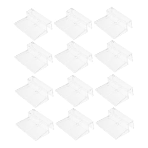 ERINGOGO 12pcs Rimless Aquarium Lid Clips Support Holder for Glass Covers Stable and Aesthetic Fish Tank Accessories