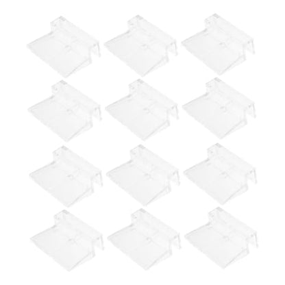ERINGOGO 12pcs Rimless Aquarium Lid Clips Support Holder for Glass Covers Stable and Aesthetic Fish Tank Accessories