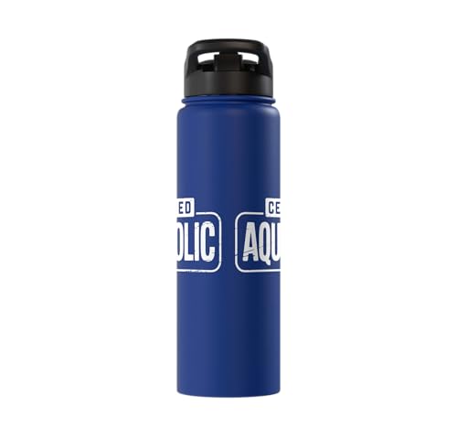 Aquarium Lover Fishkeeping Aquascape Aquarist Stainless Steel Insulated Water Bottle - color: Royal Blue