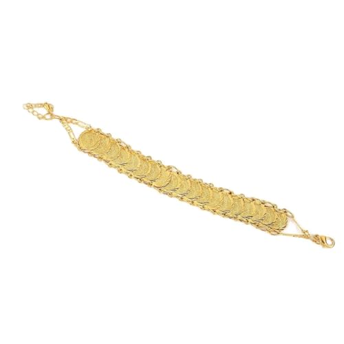 Small Cute Gold Plated Islamic Muslim Arab Money Coins Bracelet for Women Jewelry Bangle - style: Style C