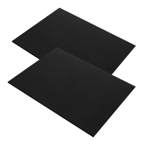 BESPORTBLE 2pcs Thick Sponge Pad for Fish Tank Shock Absorbing Aquarium Leveling Mat and Base Grid Design for Clean Water Black