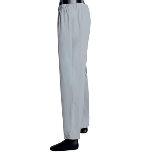 Men's Muslim Arab Middle East Pant Cotton Loosestyle Afghan Pants Men Muslim Arab Middle Pants with Waist Elastic - color: Grey, size: Large