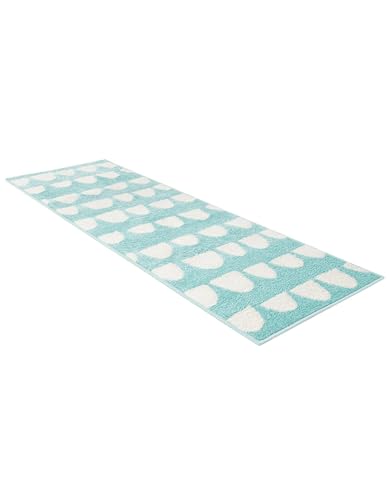 Rugs.com Whimsy Kids Collection Rug – 6 Ft Runner Clear Blue Medium-Pile Rug Perfect for Hallways, Entryways - color: Clear Blue, size: 2' x 6' Runner